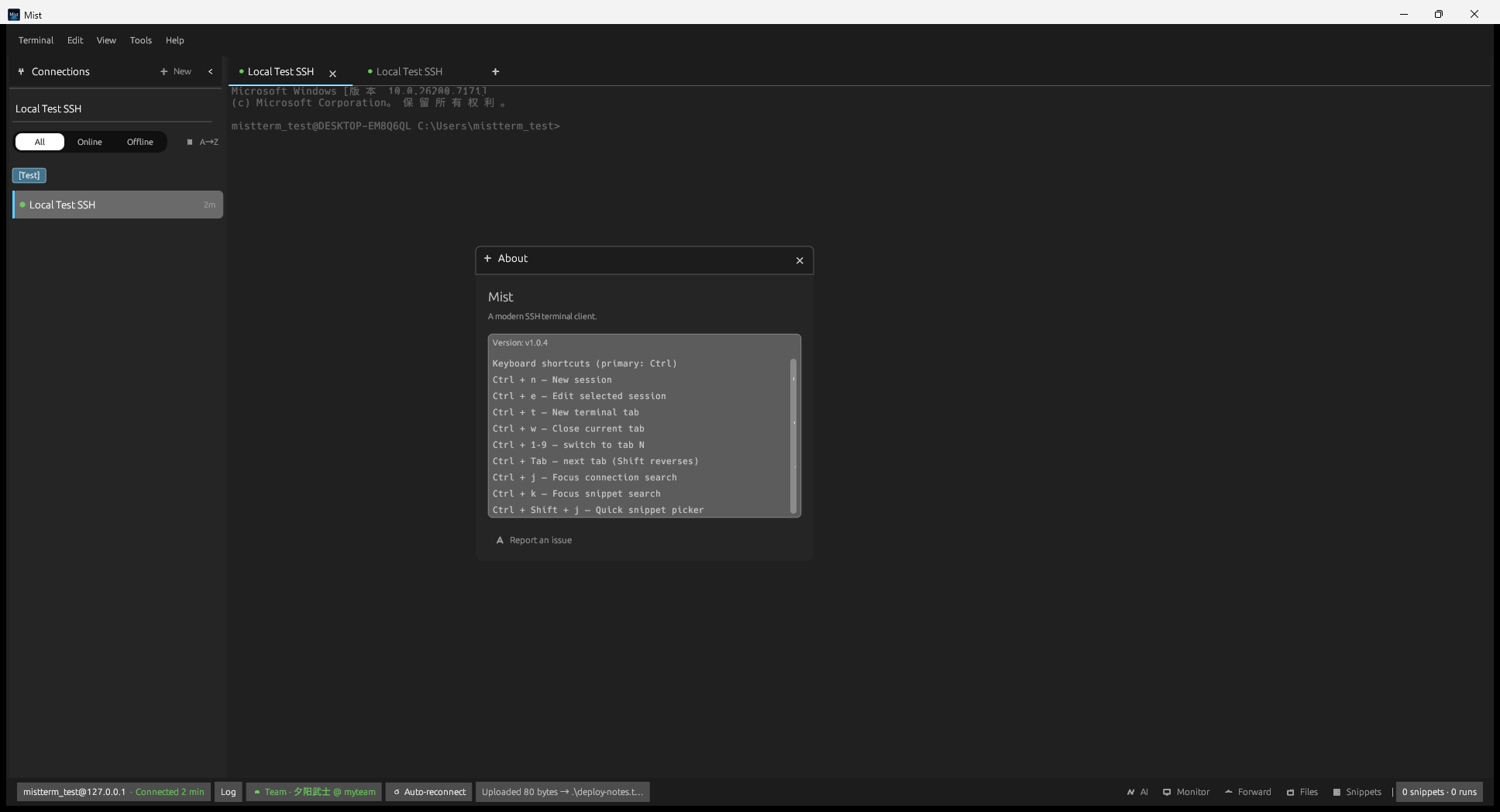 Sidebar session list